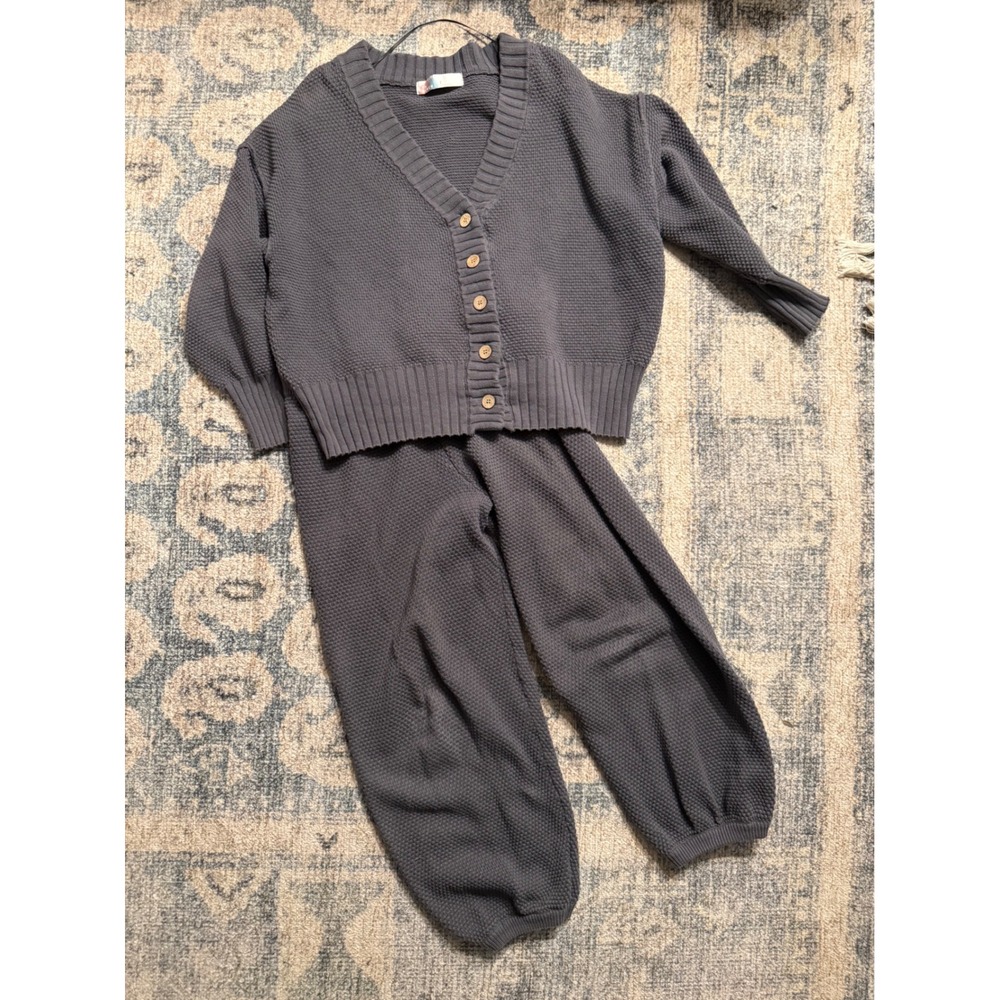 Free People Hailee Cardi Set Gray Small Pristine Condition Worn Once